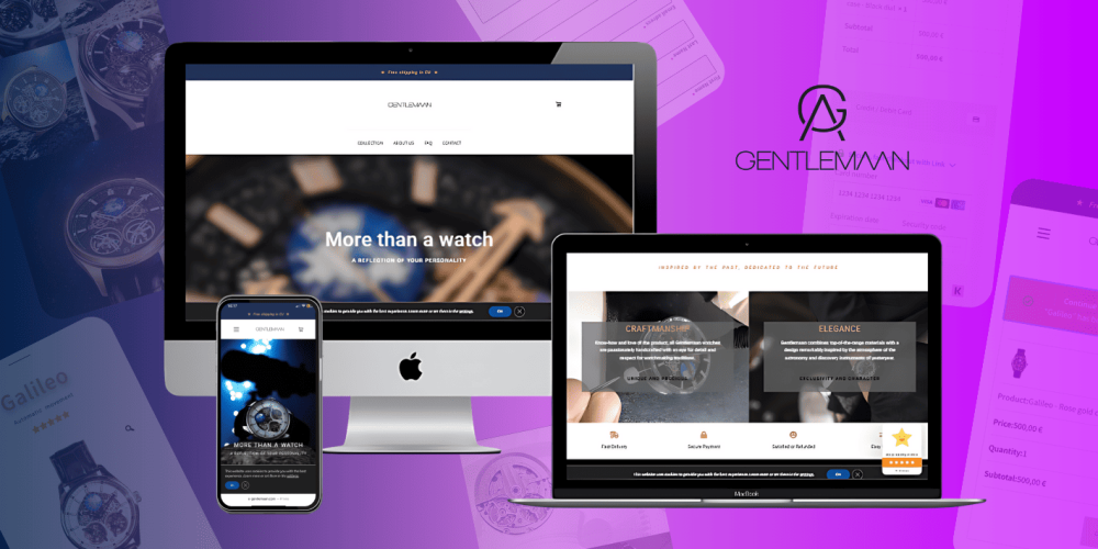 Réalisation client - Mockup projet gentlemaan.com